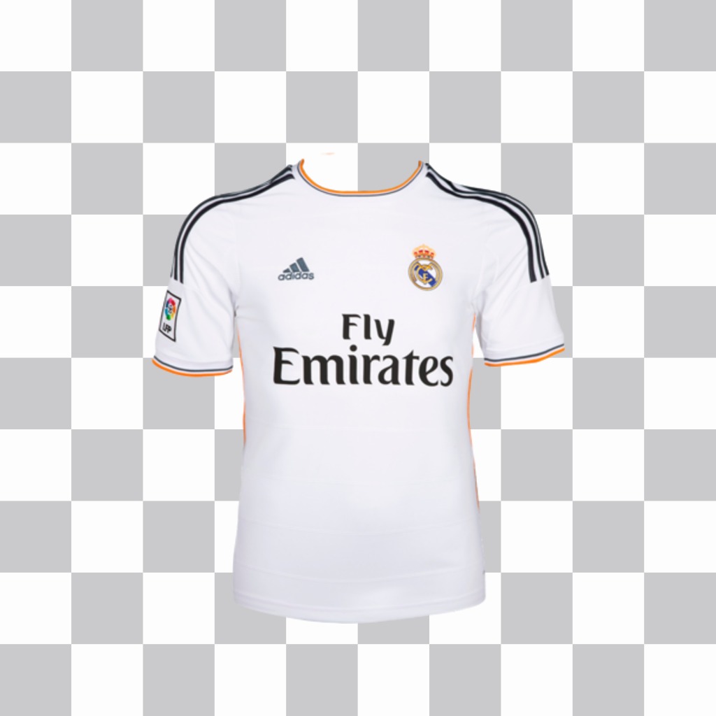Pegatina para poner la camiseta del Real Madrid en tu foto ..