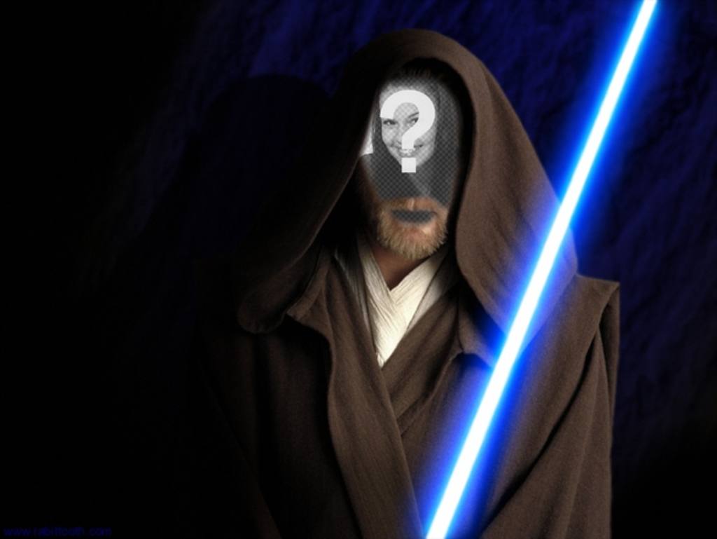 Fotomontaje de Obi Wan Kenobi de la película Stars Wars. Crea el fotomontaje con tu..