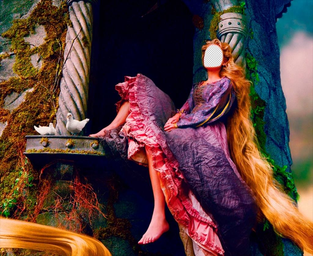 Con este fotomontaje serás la princesa de cuento Rapunzel en su torre. ..