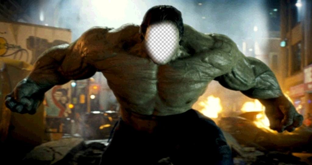 Efecto para personificar a Hulk en una escena de la película ..