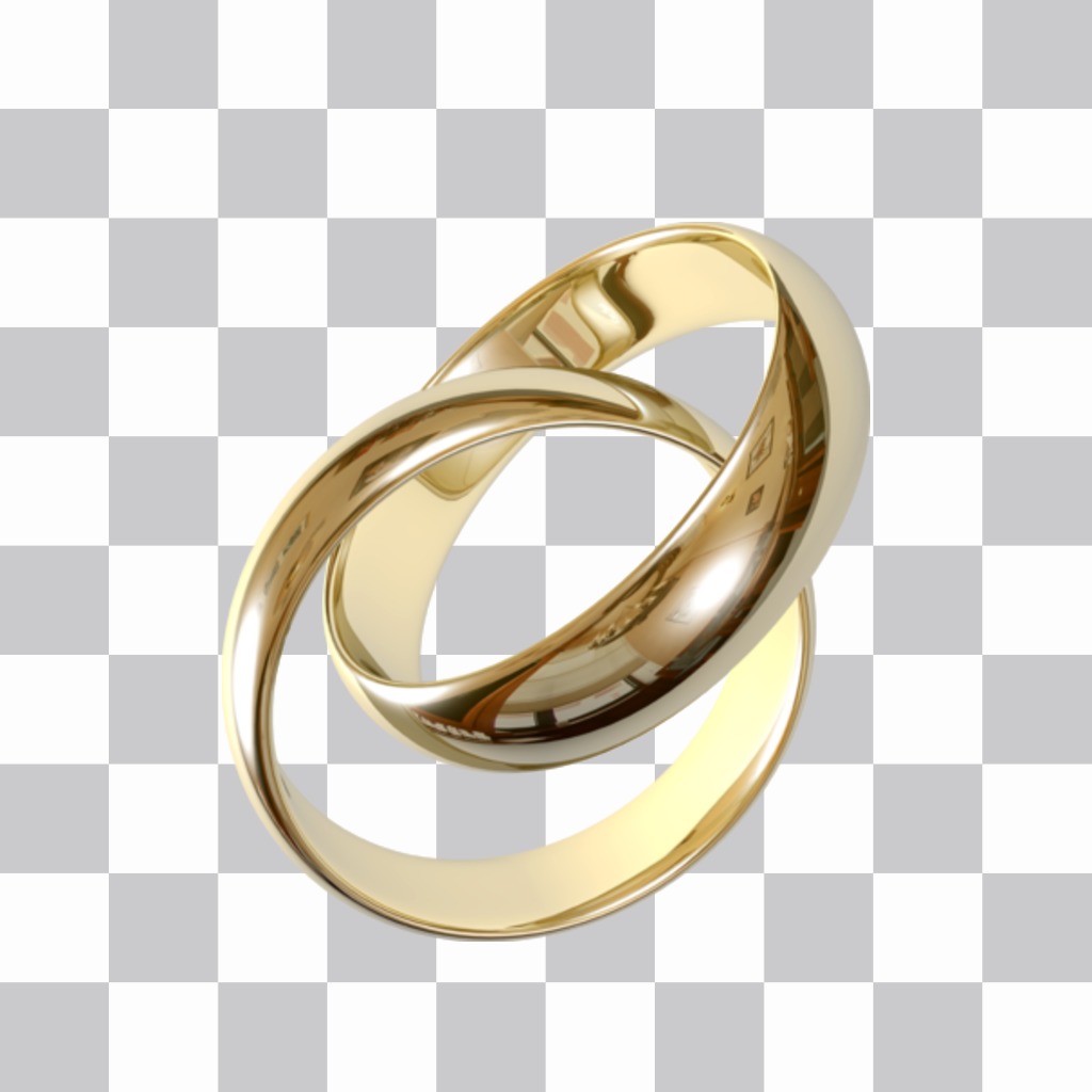 Sticker de unos anillos de compromiso de oro. ..