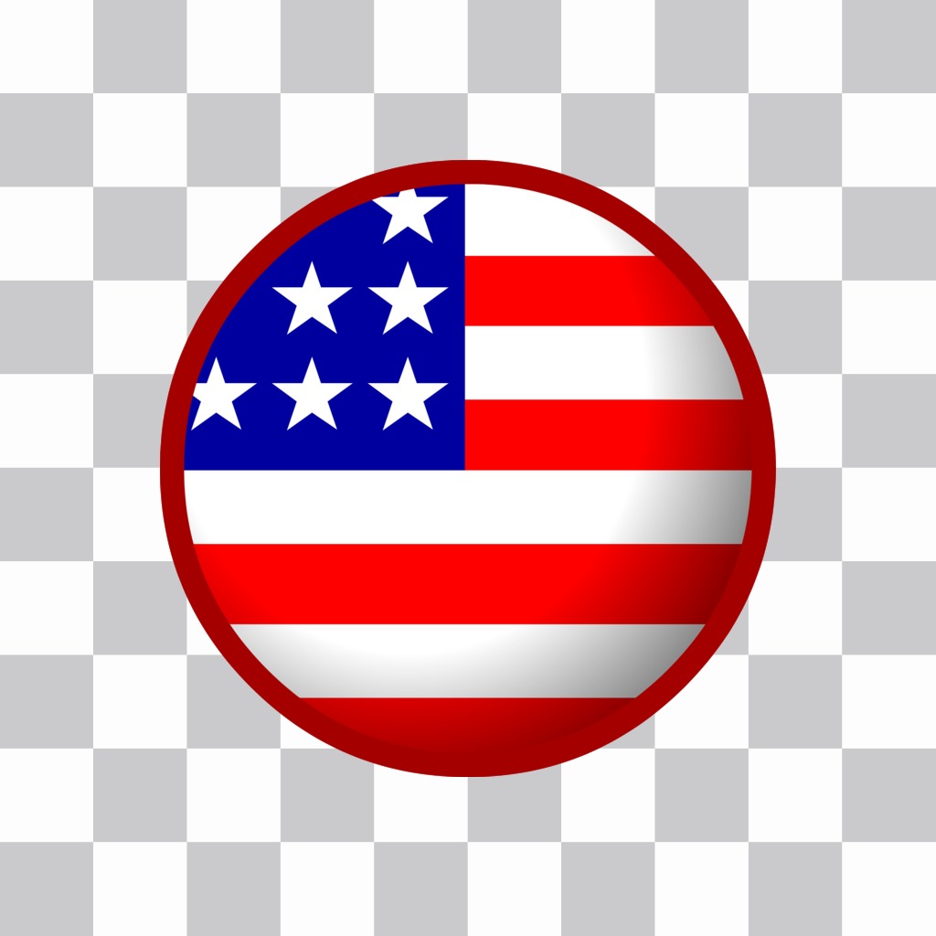 Chapa con la bandera de Estados unidos que puedes poner en tu foto de perfil..