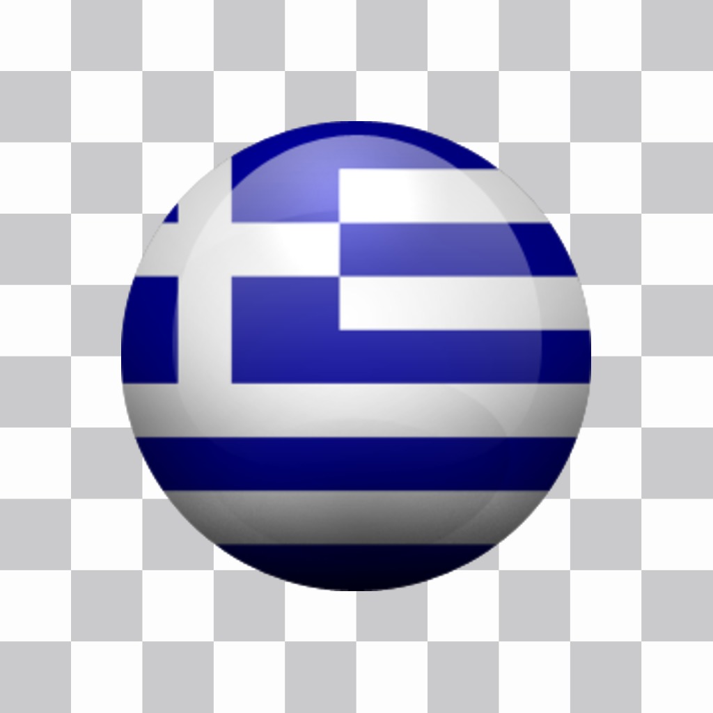 Sticker redondo con los colores de la bandera de grecia ..