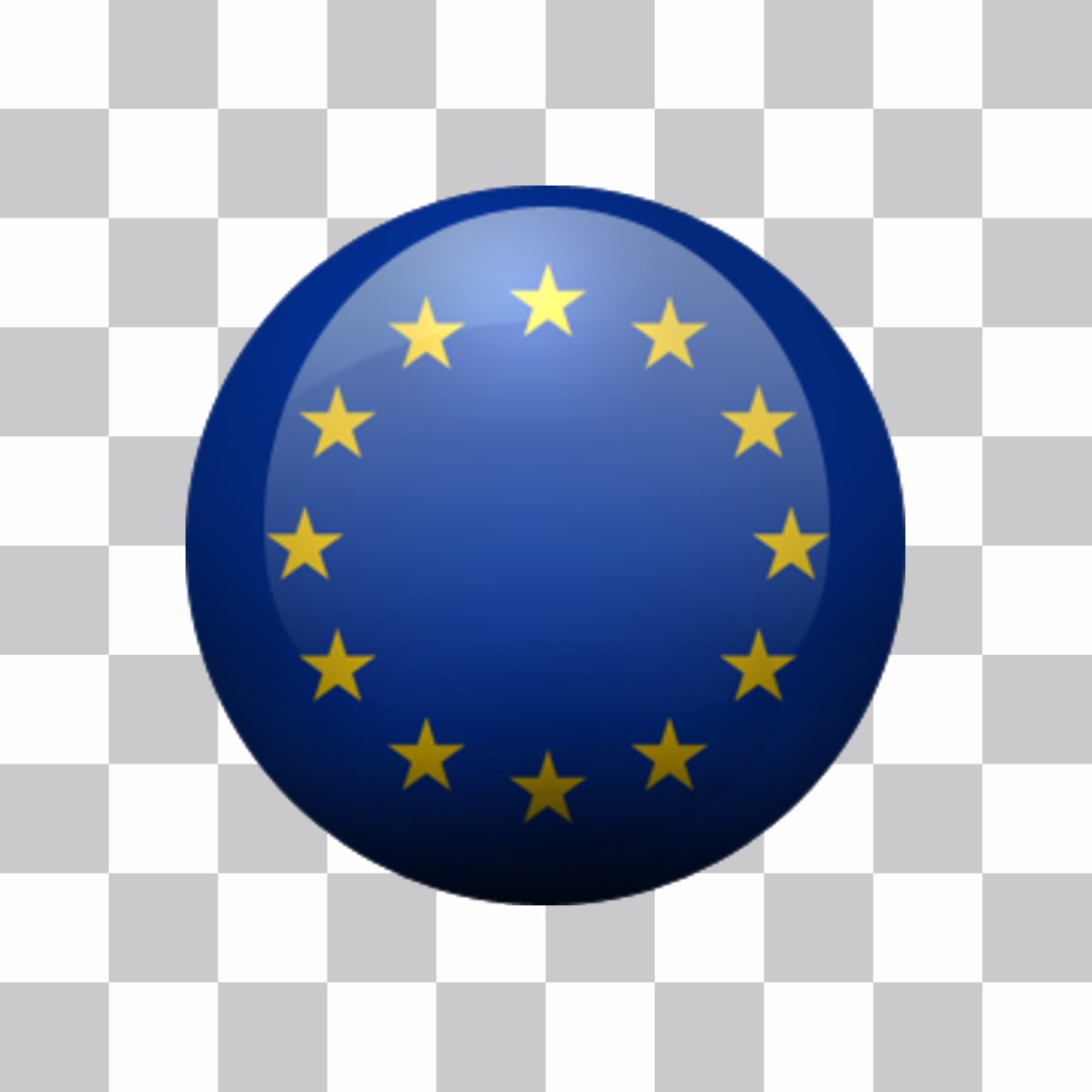 Sticker de la bandera de la Unión Europea que puedes poner con nuestro editor..