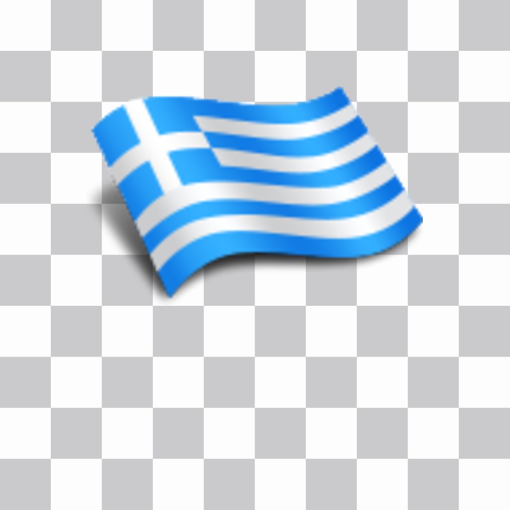 Bandera de Grecia ondeante para poner online en tus fotos con nuestro editor..