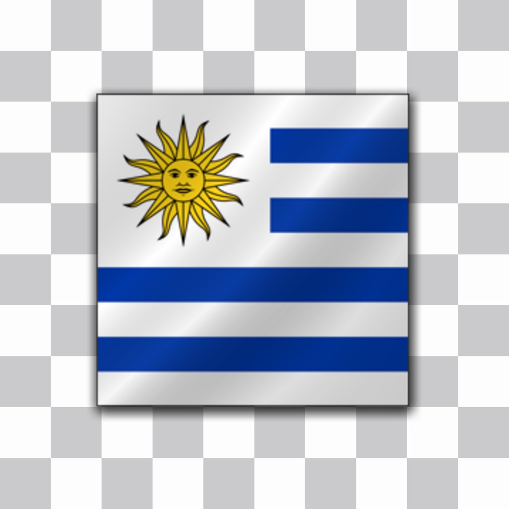 Pon la bandera de Uruguay como un sticker en tu foto de perfil de facebook o tu red social favorita con nuestro editor de..