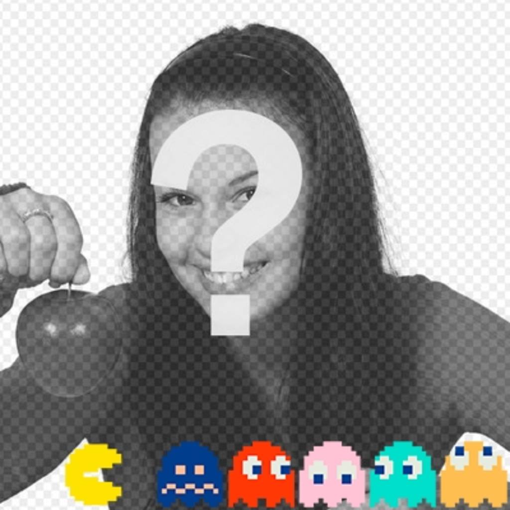 Pon a Pacman persiguiendo a los fantasmas de colores con este fotomontaje online. ..