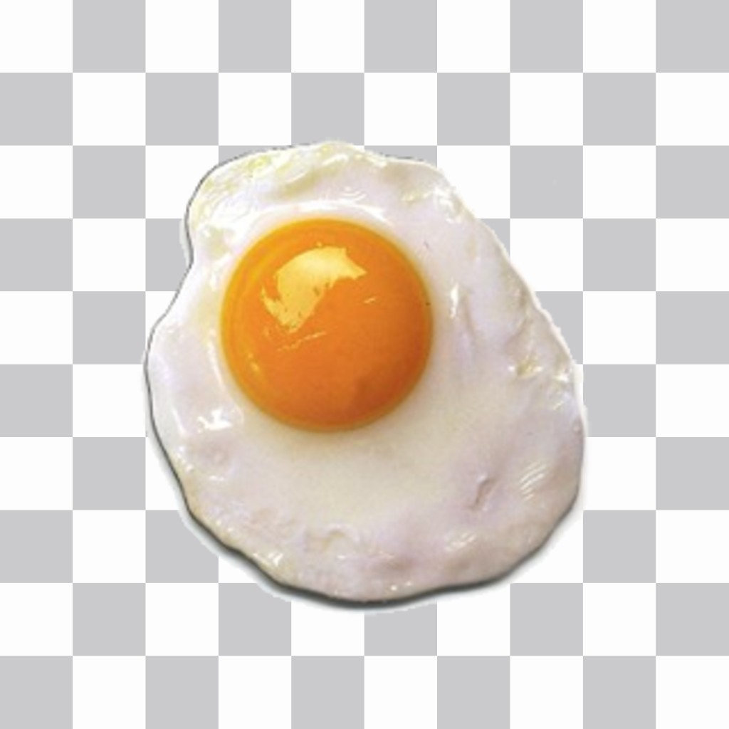 Pegatina de un huevo frito para poner en tus imagenes sin necesidad de descargarte ningún programa. ..