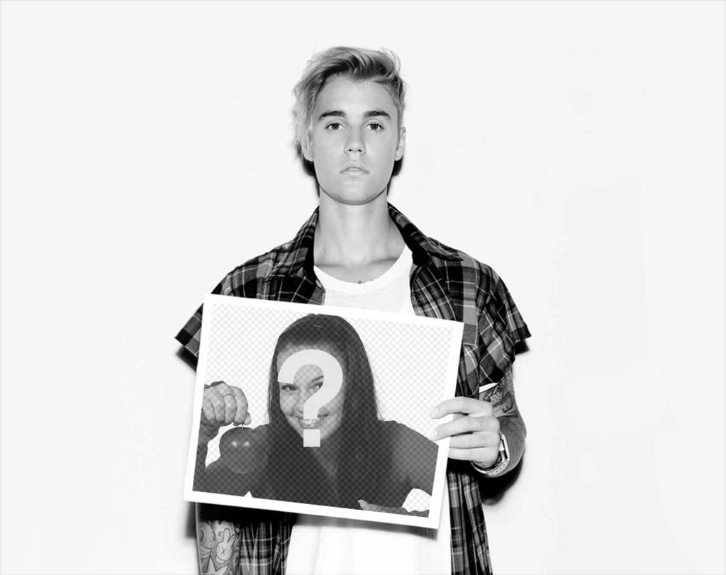 Fotomontaje de Justin Bieber para poner tu foto. ..