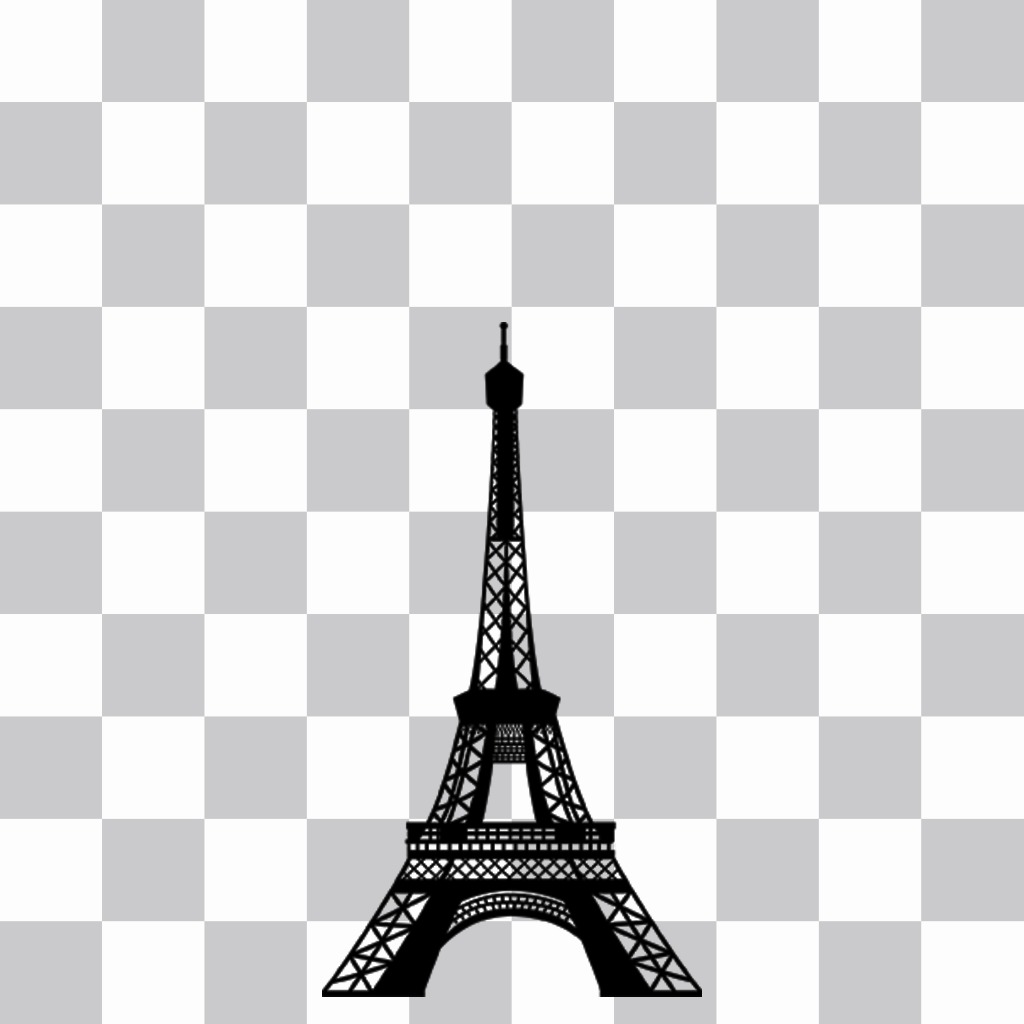 Sticker de la torre Eiffel para poner en tu foto de perfil con nuestro editor online. ..