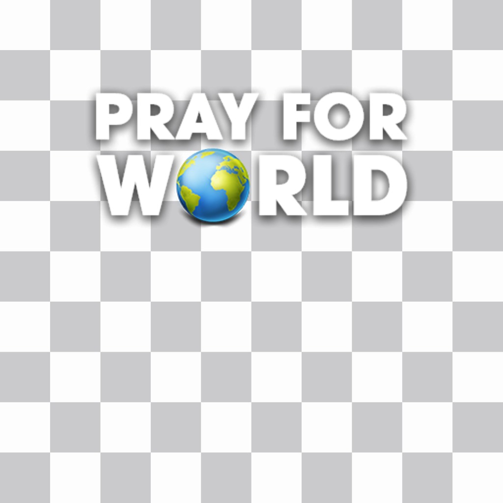 Sticker PRAY FOR WORLD para poner en tus fotos. ..