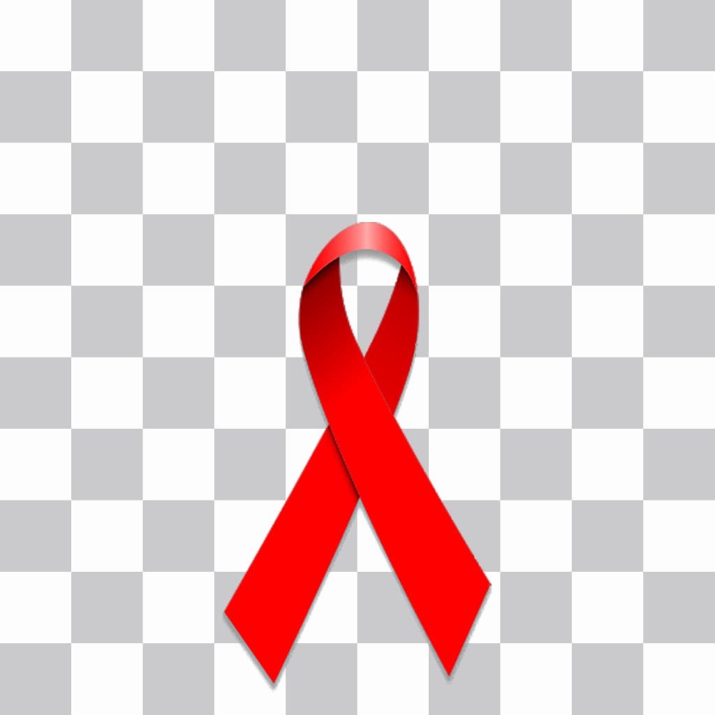 Sticker de la cinta roja contra el SIDA para tu foto ..