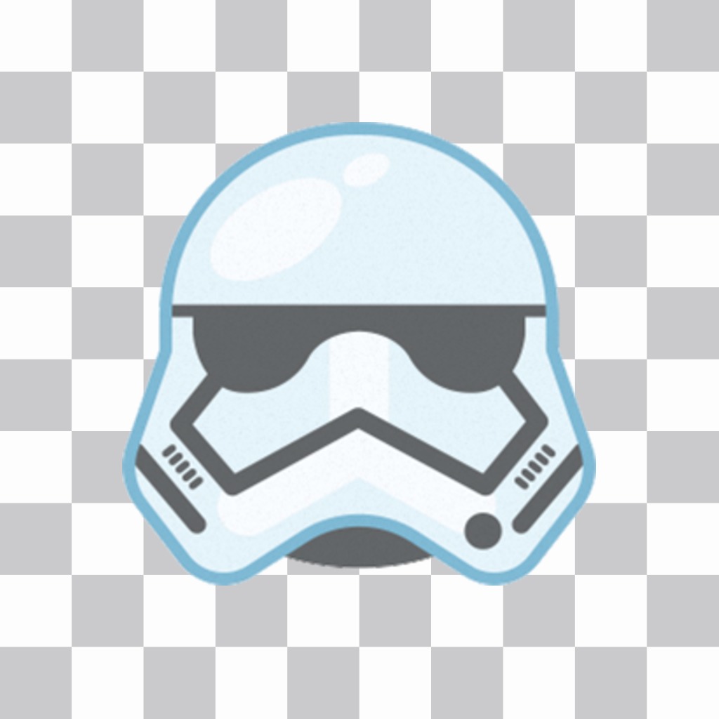Sticker de la máscara de un Stormtrooper para tus fotos ..