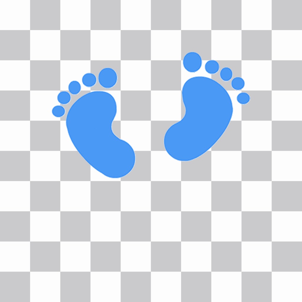 Sticker de dos huellas de pies de bebe para tus fotos ..