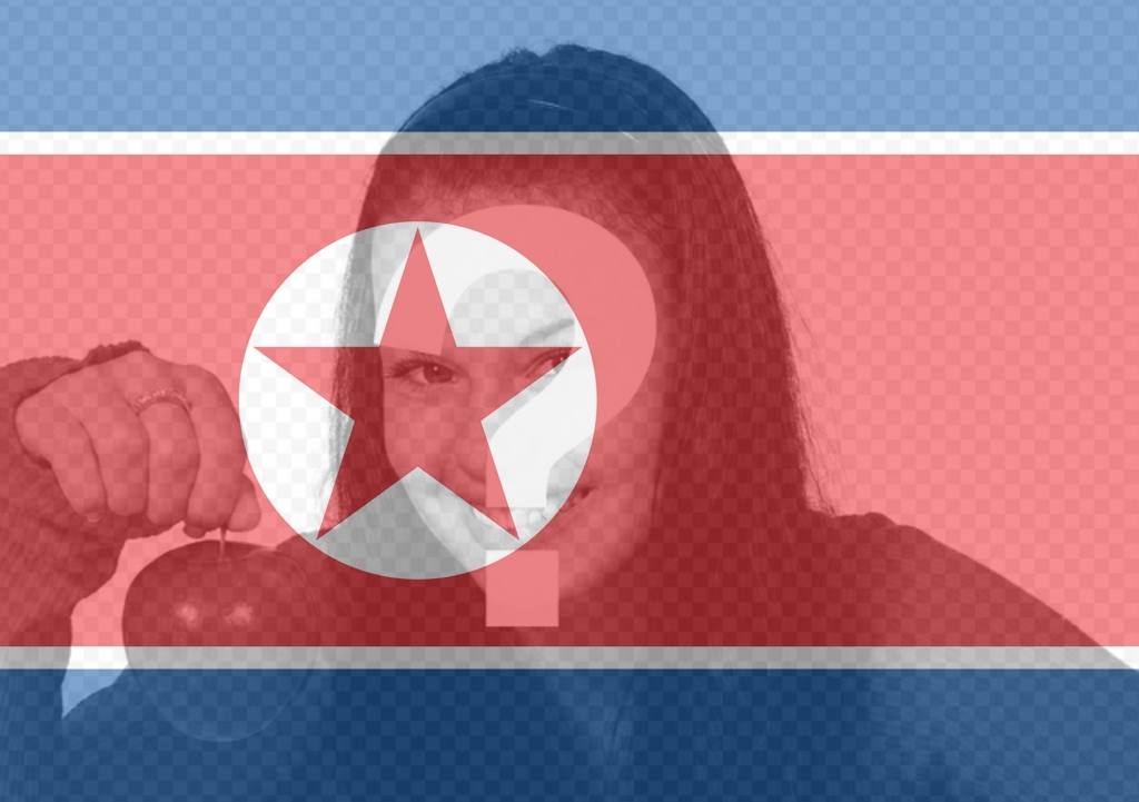 Bandera de Corea del Norte para añadir como filtro a tus fotos ..