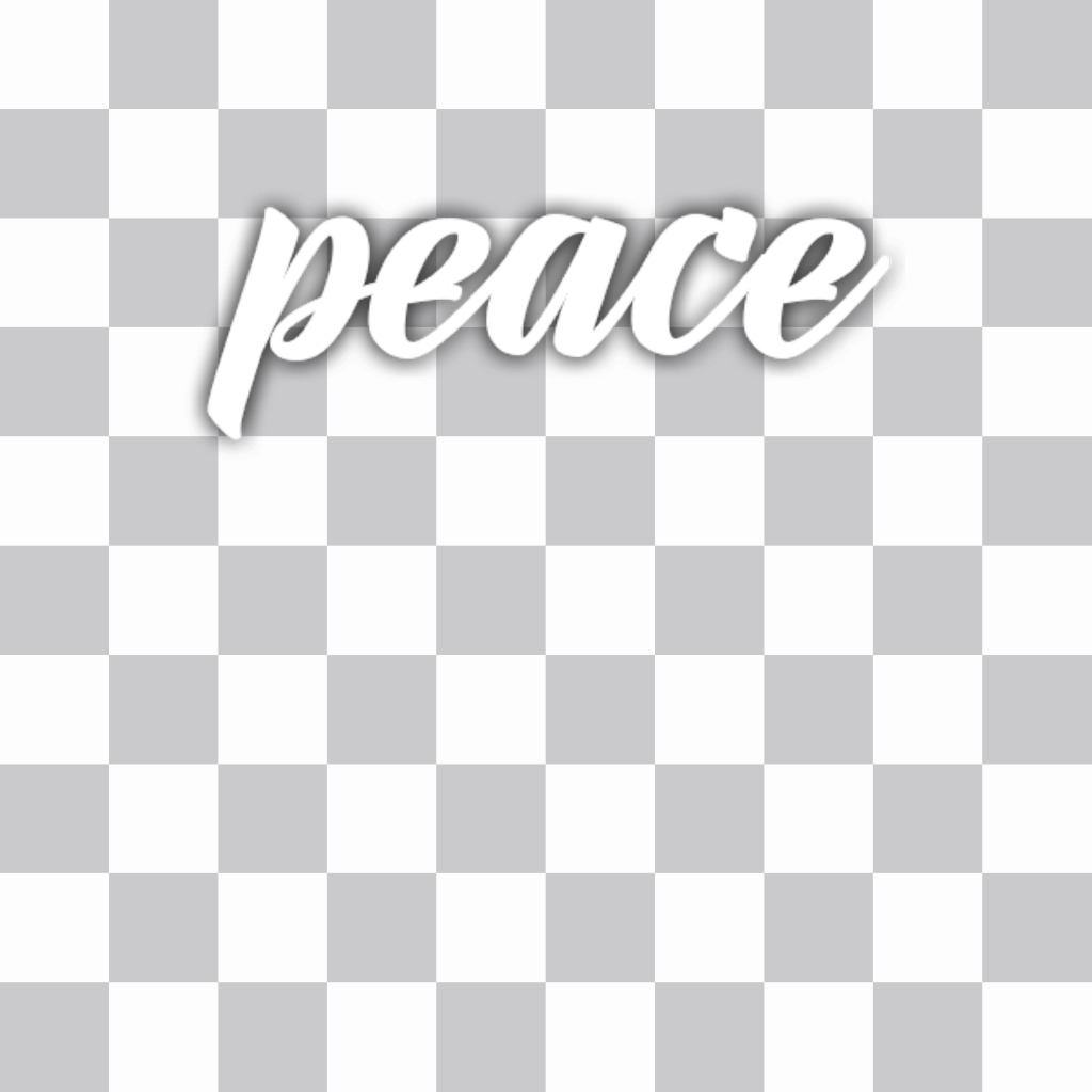 Pon la palabra PEACE en tus fotos con este efecto online ..