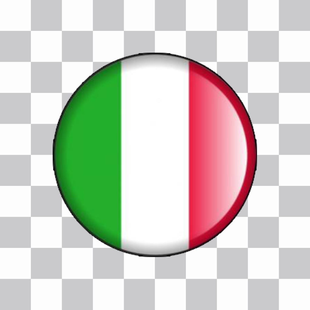 Botón de la bandera de Italia con el que puedes decorar tus imágenes ..