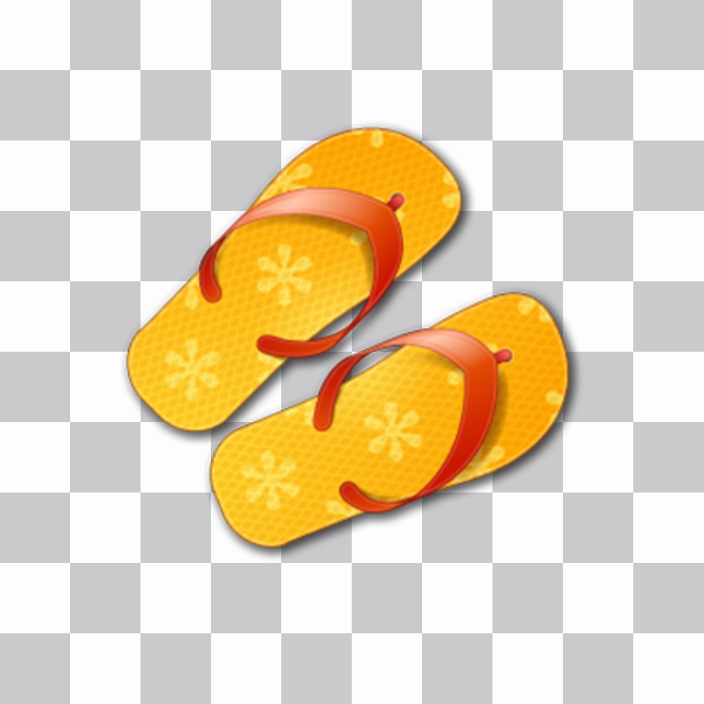 Sticker de unas flip-flops para pegar en tus fotos gratis ..