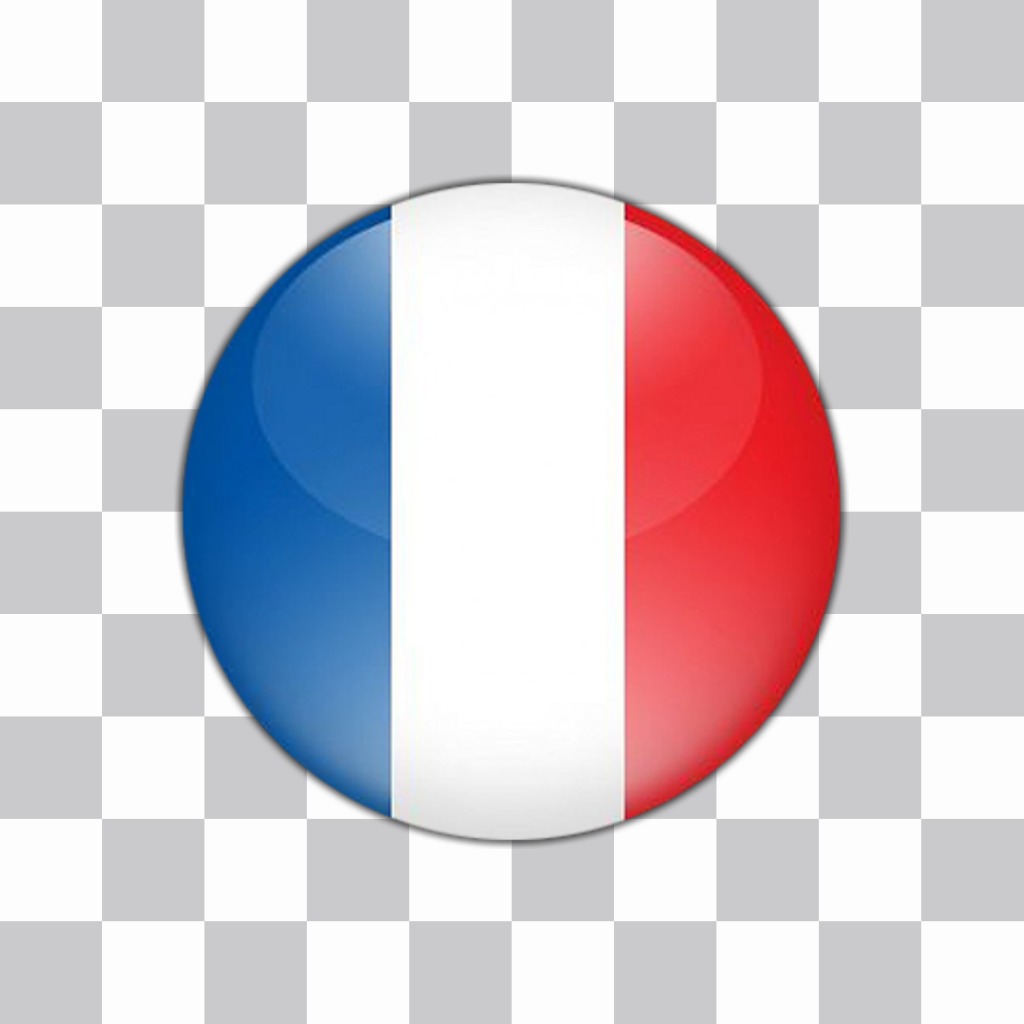 Bandera de Francia en forma de botón para tus fotos con este efecto ..
