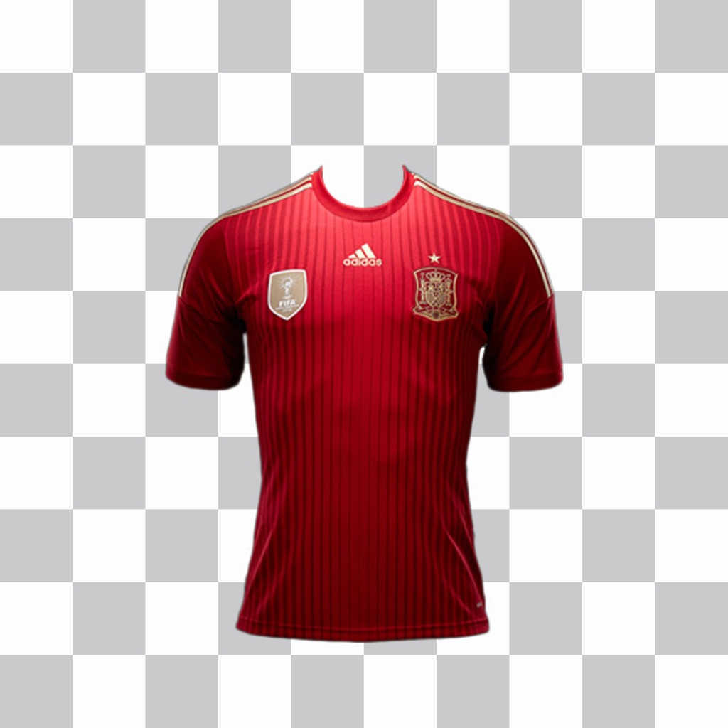 Foto efecto de la camisa de la selección de España para tus fotos ..