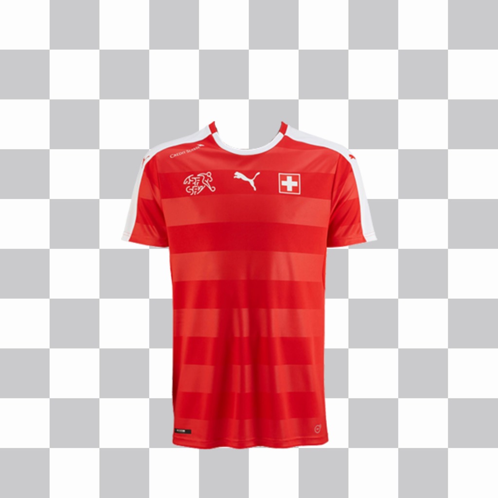 Pega la camisa del equipo de fútbol de Suiza en tus fotos gratis ..