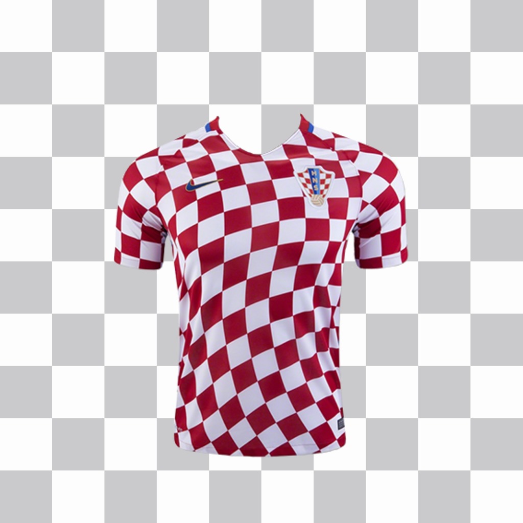Camisa para pegar en tus fotos de la selección de Croacia ..