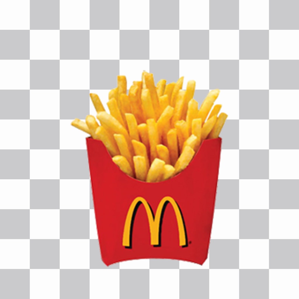 Sticker decorativo para pegar las patatas de McDonalds en tus imágenes ..