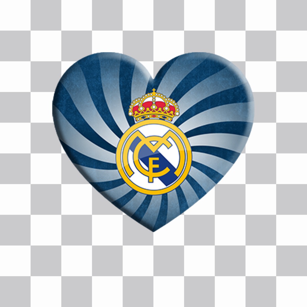 Corazón con el escudo del Real Madrid para pegar en tus fotos gratis ..