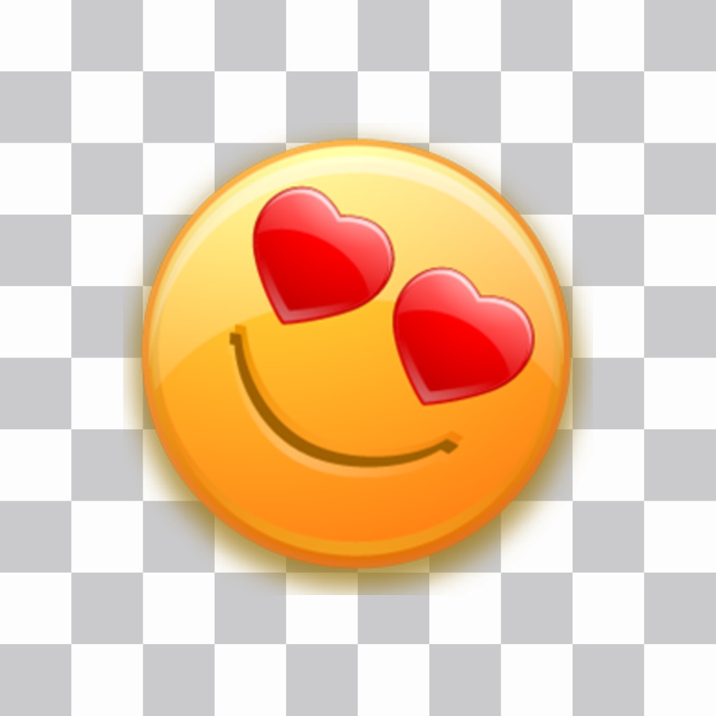Emoji enamorado con corazones en los ojos para pegar en tus fotos ..