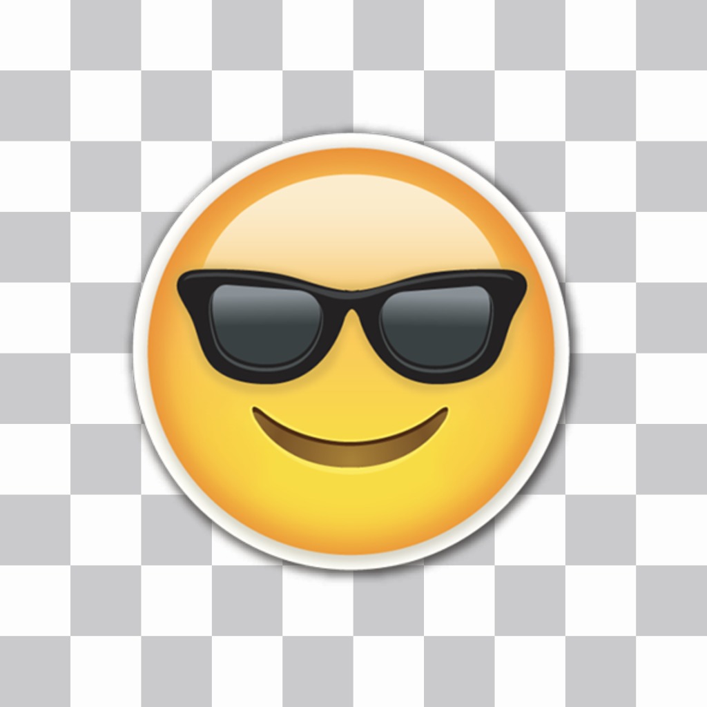 Emoji de whatsapp con las gafas de sol para pegar en tus imágenes ..