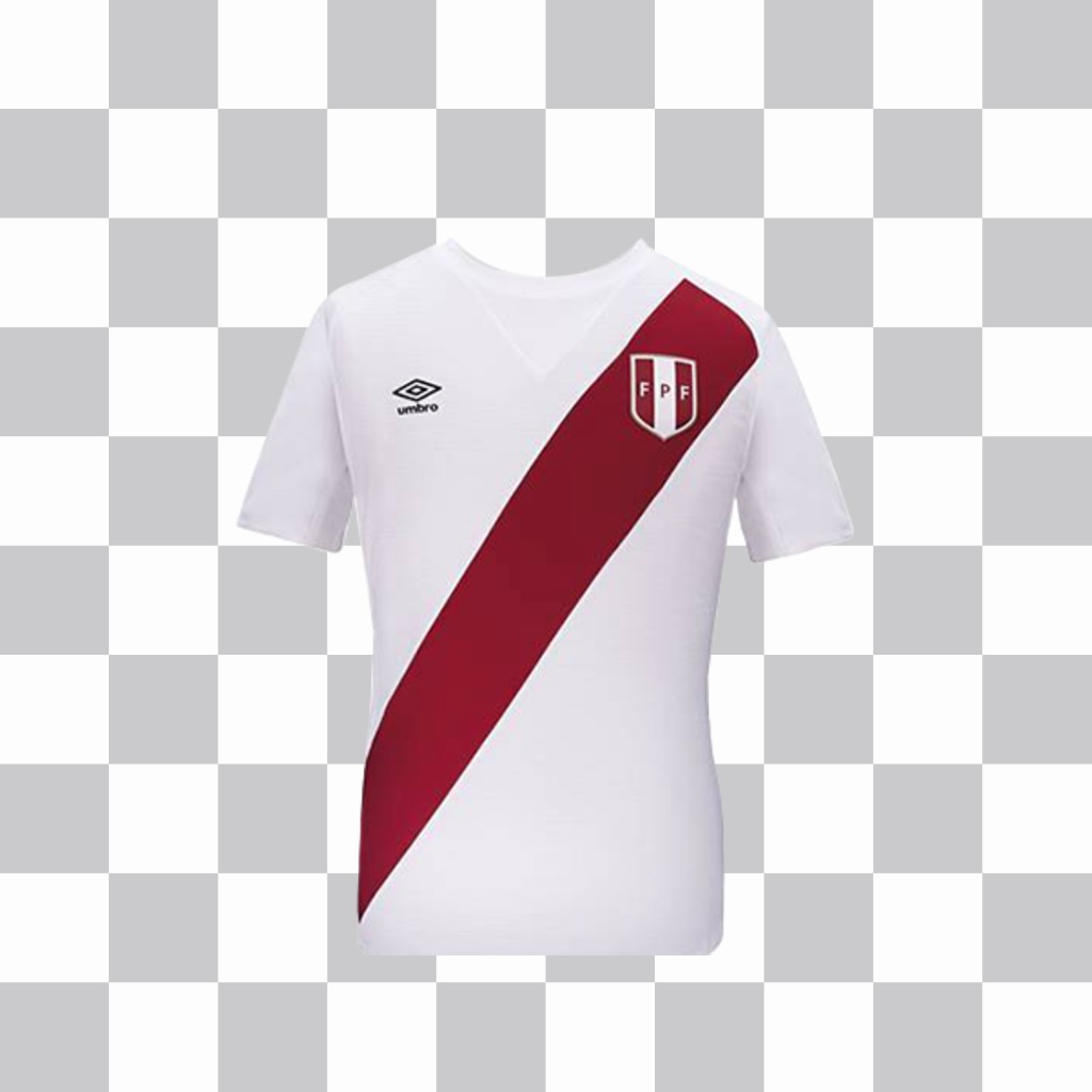 Ponte la camiseta oficial del equipo de fútbol de Perú con este montaje ..