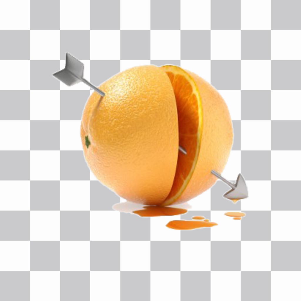 Fotomontaje para añadir una naranja flechada de amor en tus fotos ..