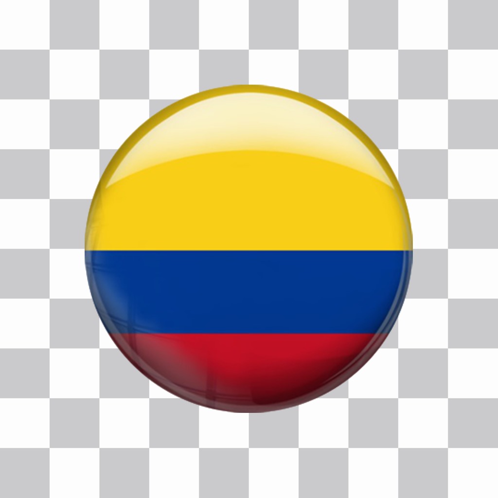 Sticker decorativo de la bandera de Colombia en forma de botón ..