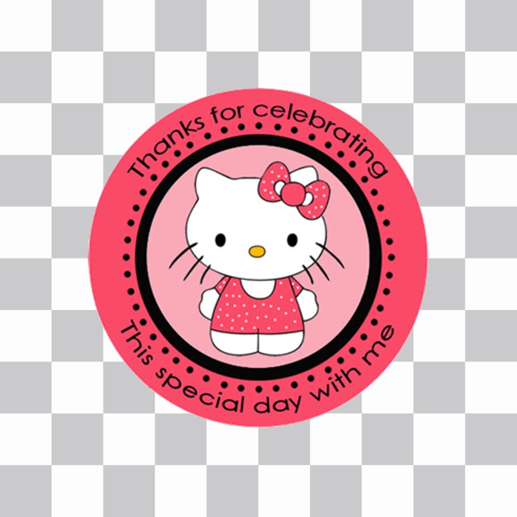 Sticker de Hello Kitty para celebrar un día especial con tus fotos ..