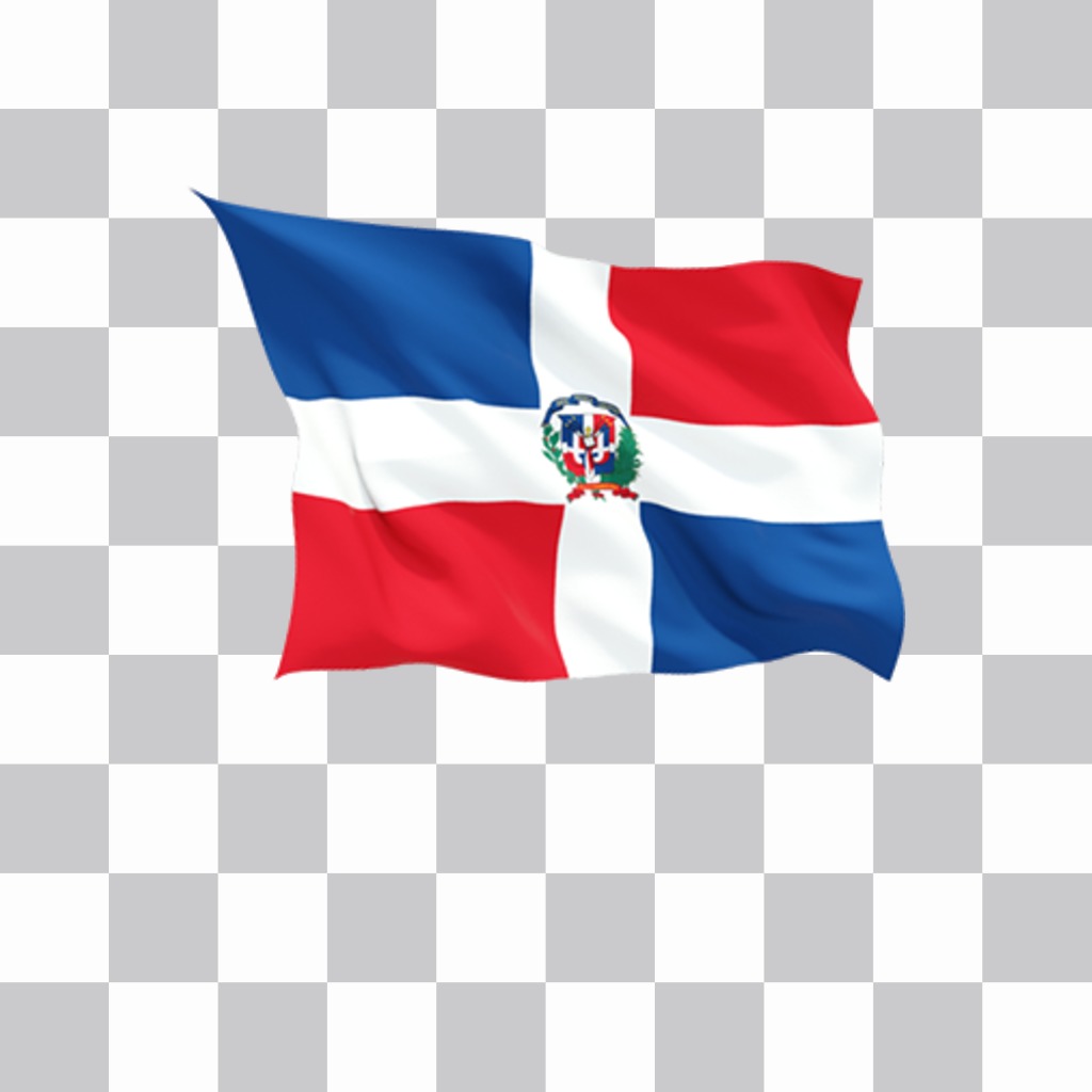 Bandera ondeando de República Dominicana para pegar en tus fotos como sticker ..