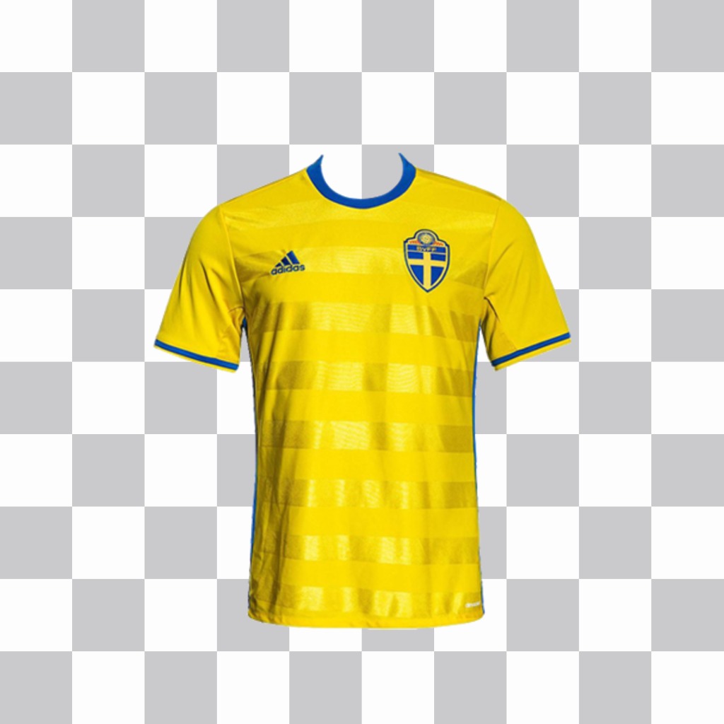 Camiseta de la selección de futbol de Suecia para poner en tus fotos ..