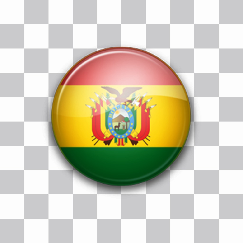 Pegatina de un botón decorativo con la bandera de Bolivia para tus fotos ..