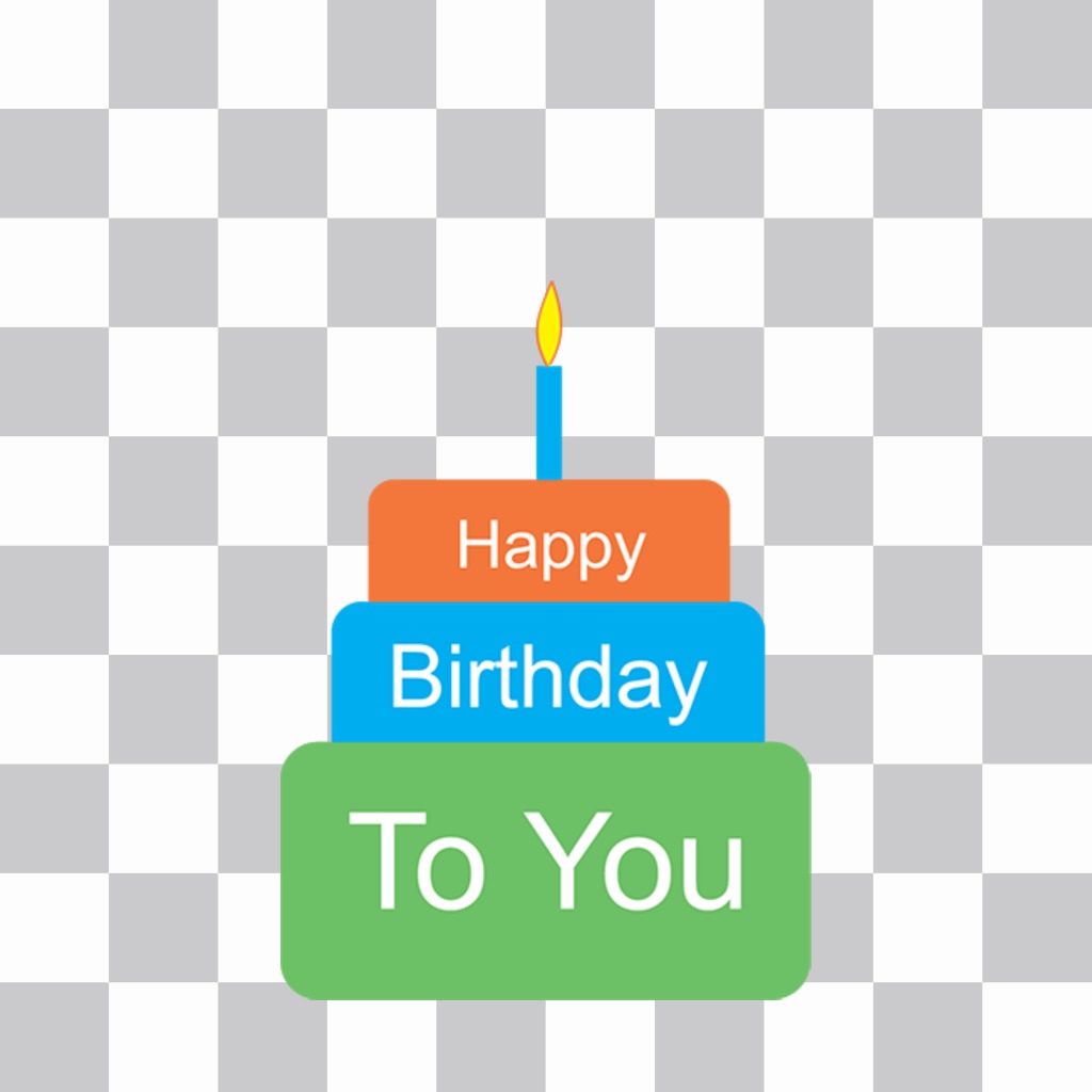 Clip art de una tarta de cumpleaños para pegar como sticker en tus fotos ..