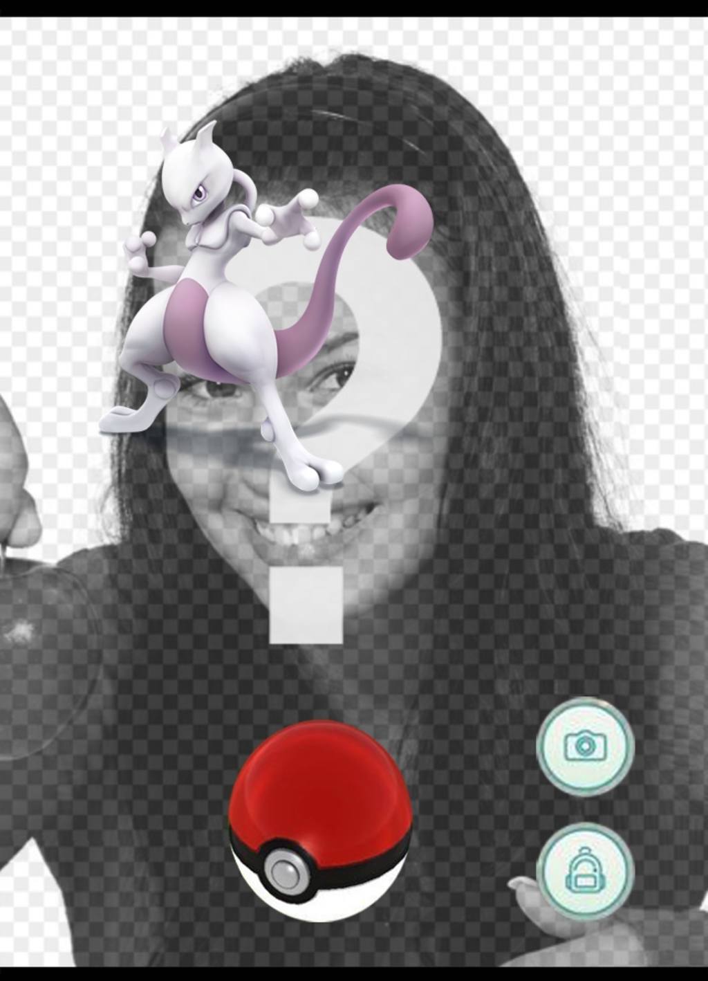 Fotomontaje con Mewtwo en el juego de Pokemon Go para añadir tu foto ..