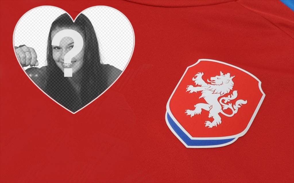 Apoya al equipo de fútbol de República Checa con este fotomontaje editable ..