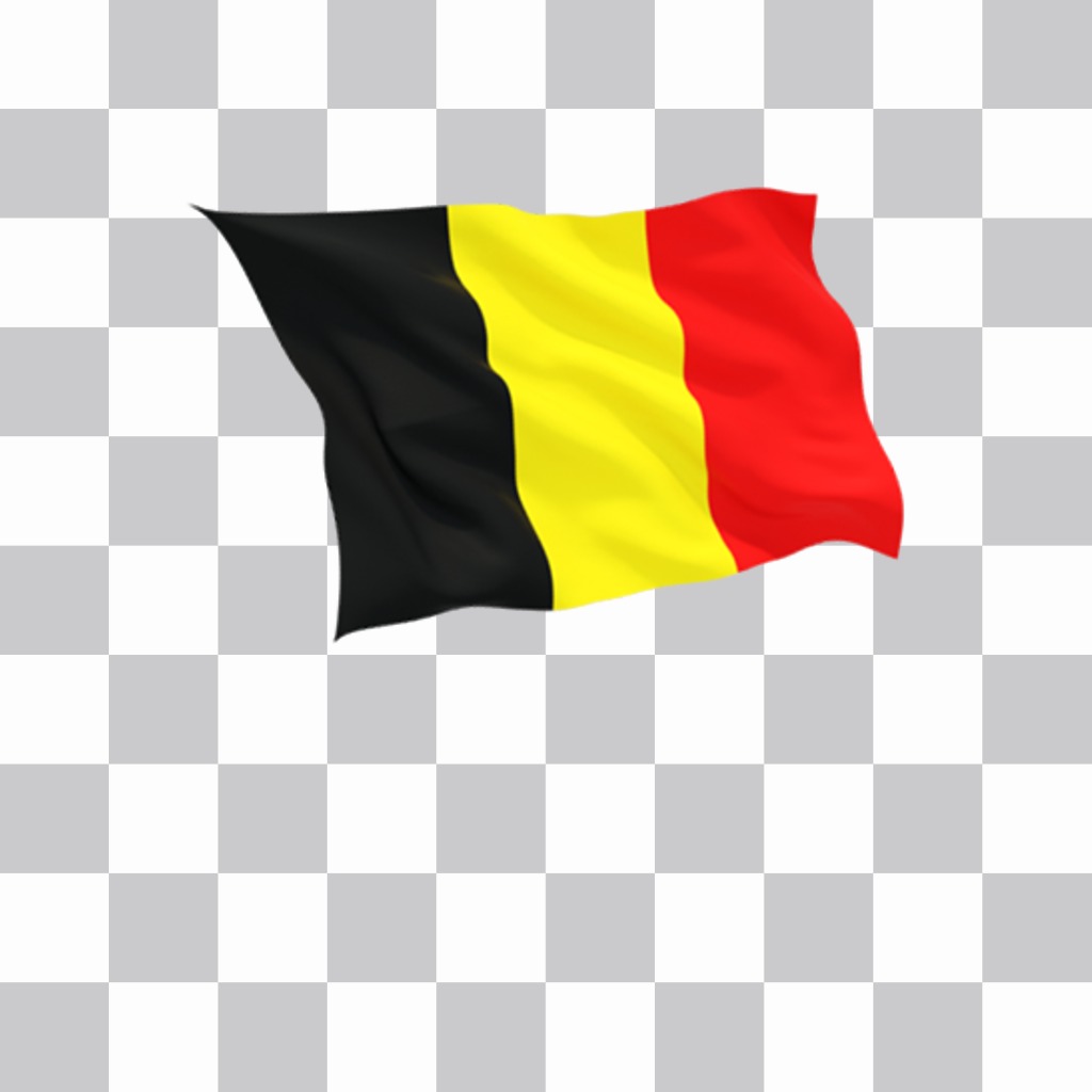 Sticker para fotos con la bandera de Bélgica al estilo realista ..