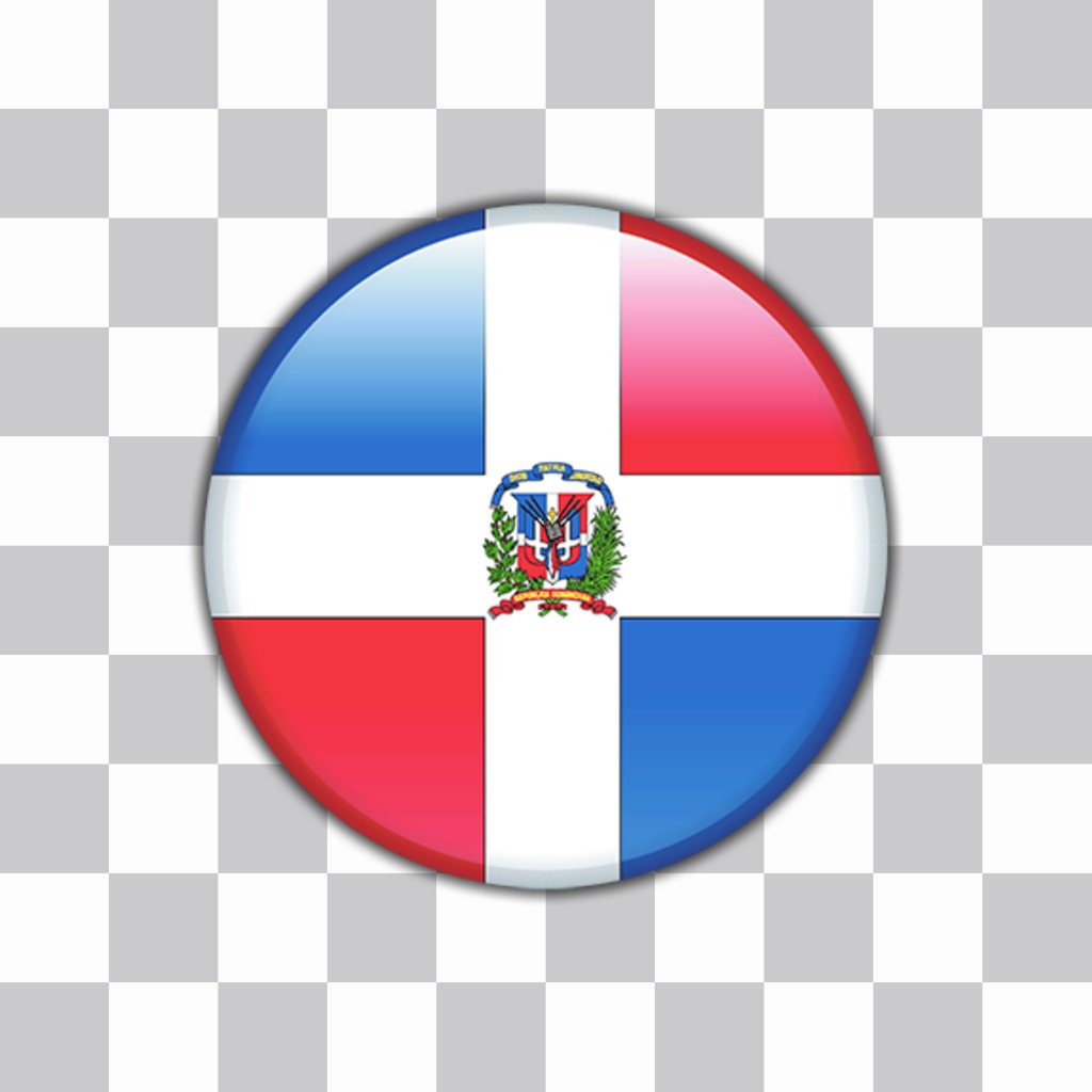 Bandera de República Dominicana en forma circular para pegar en tus fotos ..