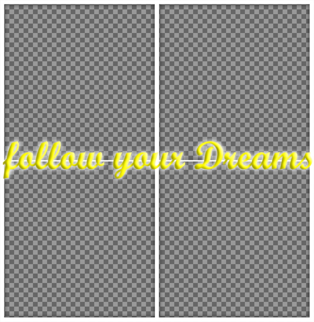 Foto collage con la frase FOLLOW YOUR DREAMS para subir 4 de tus fotos ..