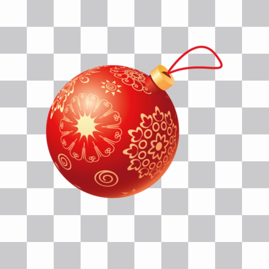 Bola de arbol de Navidad para poner en tus fotos online. ..