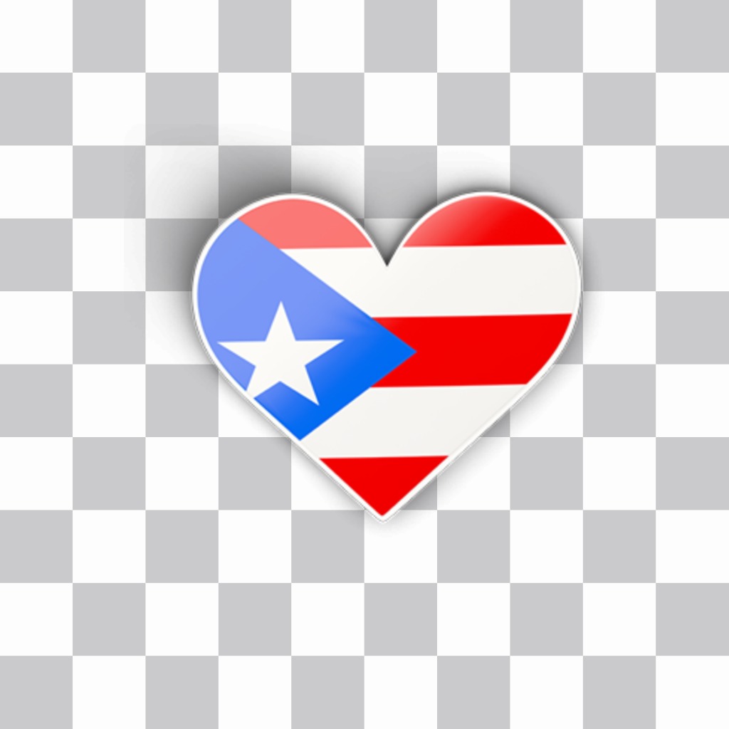 Bandera de Puerto Rico en forma de..