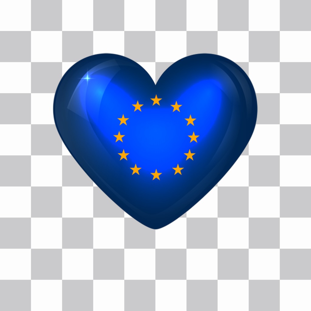 Bandera de la unión europea en forma de..