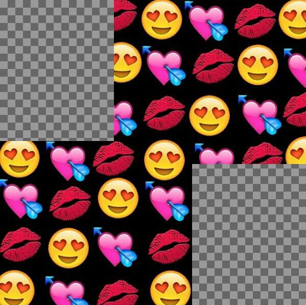 Marco con collage de emojis de amor para dos fotos ..