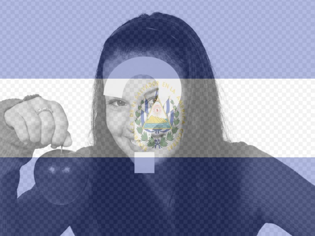 fotomontaje con imagenes de la bandera de el Salvador ..
