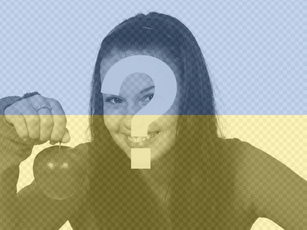 Montaje para fotos de la bandera de Ucrania junto con tu..