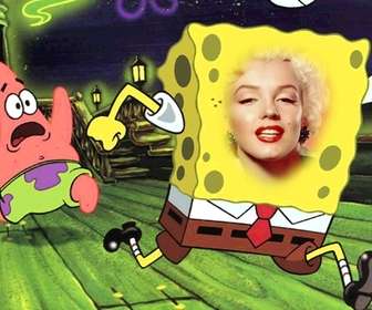 Montaje fotográfico de Bob esponja y Patricio para hacer con tu imagen